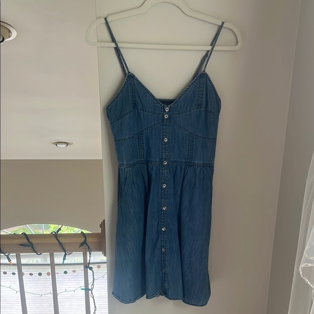 Express Denim Button-Down Dress